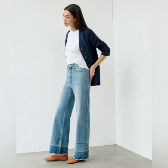 EVERLANE WHITE BOX CUT TEE IN ESSENTIAL COTTON - Picture 3 of 3